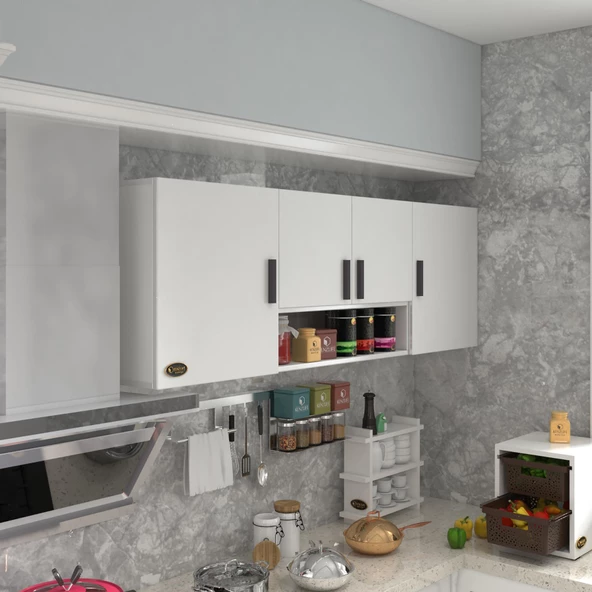 Kenzlife hazır mutfak packey byz 060*180*32 mutfak banyo dolabı kapaklı raflı