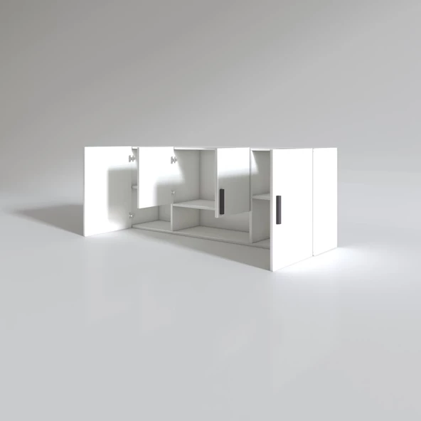 Kenzlife hazır mutfak floro32 byz 060*150*32 mutfak banyo dolabı kapaklı raflı - 2