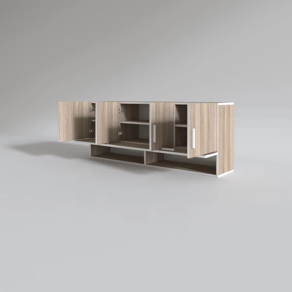 Kenzlife hazır mutfak general crd 060*150*32 mutfak banyo dolabı kapaklı raflı - 2