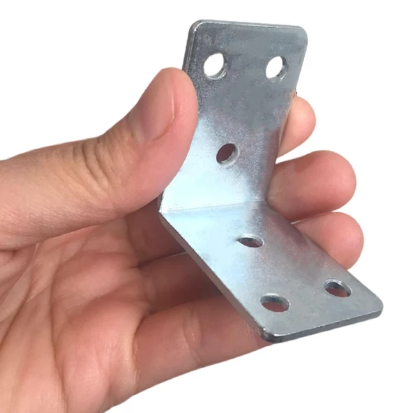 4 Adet Mobilya Eşya Dolap Duvar Sabitleyici Köşe Bağlantı L Demir Gönye Deprem Güvenliği 45x45x30mm - 3