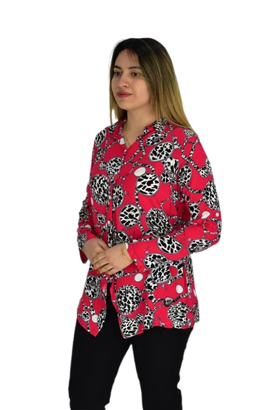 Kadın Kırmızı Loopar Bluz RC-1057 - Resim 3