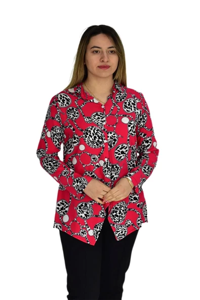 Kadın Kırmızı Loopar Bluz RC-1057 - Resim 2