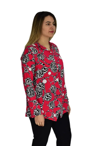 Kadın Kırmızı Loopar Bluz RC-1057 - Resim 4