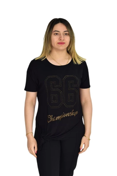 Kadın Kabarma Yazılı Tişört 40668 ST00252 ürün görseli