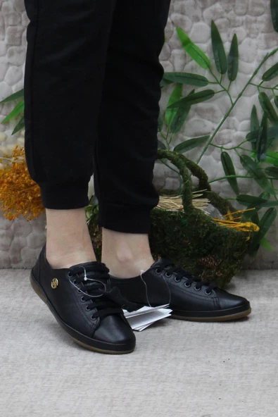 U.S. Polo Assn. Jojo Siyah Esnek Orijinal Ürün Hakiki Deri Kadın Ayakkabı - Resim 2