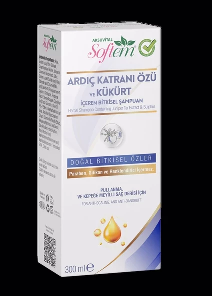 Aksu Vital Ardıç Katranı Özü ve Kükürt Içeren Bitkisel Şampuan 300 ml