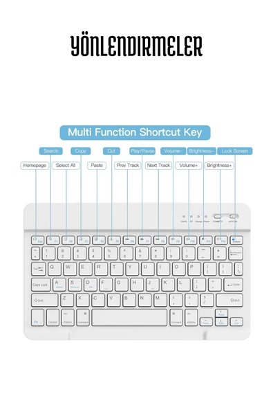 iPad Air 11 inç M2 Çipli 2024 6. Nesil Uyumlu Klavyeli Stand Özellikli Renkli Tablet Kılıfı - Resim 6