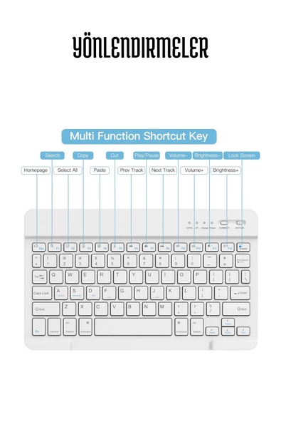 iPad Air 11 inç M2 Çipli 2024 6. Nesil Uyumlu Klavyeli Stand Özellikli Renkli Tablet Kılıfı - Resim 12