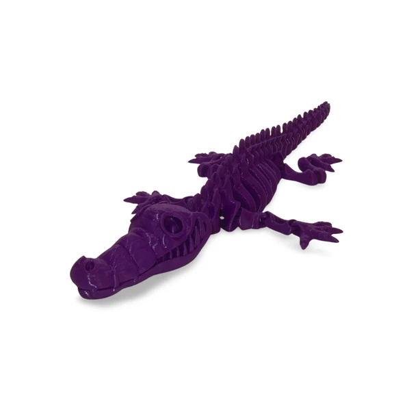3D Hareketli İskelet Timsah Figürlü Oyuncak - Mor - 3