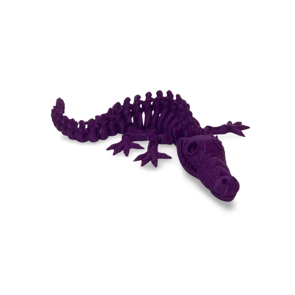 3D Hareketli İskelet Timsah Figürlü Oyuncak - Mor - 2