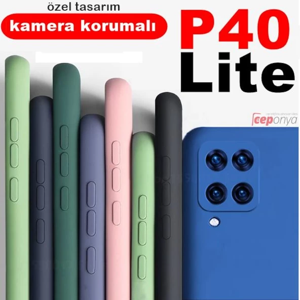 Huawei P40 Lite Kılıf Maximum Kamera Korumalı Mat Soft Silikon