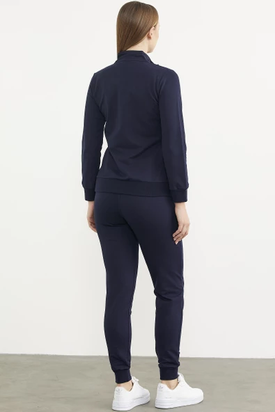 Fermuarlı Jogger Eşofman Takım - Lacivert - Resim 6