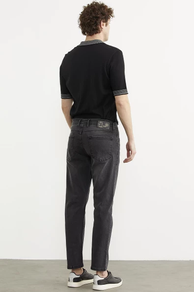 Skinny Fit Normal Bel Jean Pantolon - Koyu Gri - 5
