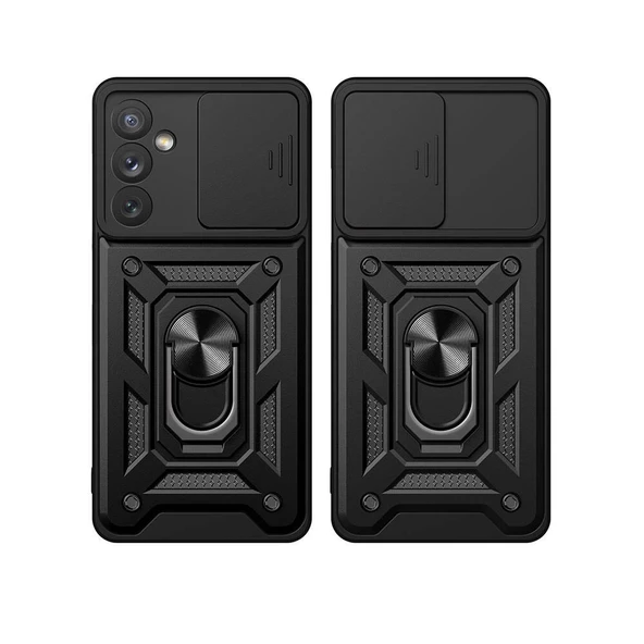 A34 Uyumlu Kılıf Magnetik Standlı Kamera Korumalı Sürgülü Vega Kapak - Resim 9