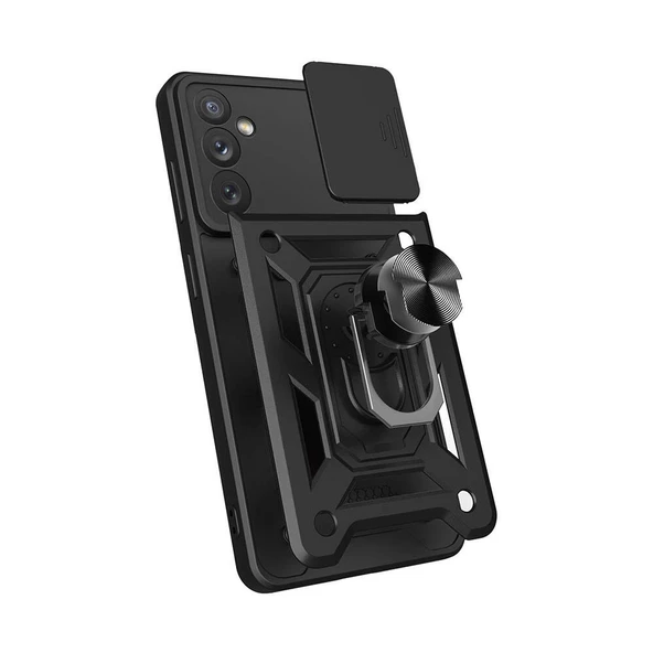 A34 Uyumlu Kılıf Magnetik Standlı Kamera Korumalı Sürgülü Vega Kapak - Resim 8