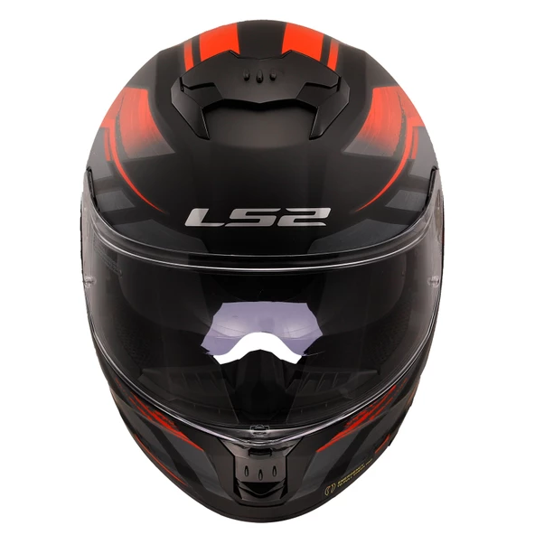 LS2 STREAM 2 FURY MAT SİYAH-GRİ-KIRMIZI KASK M - 2
