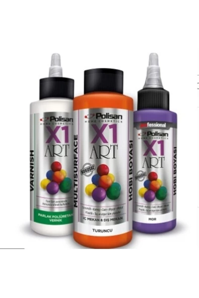 Polisan X1 ART Multisurface Açık Kahverengi Hobi Boyası 120 ml 