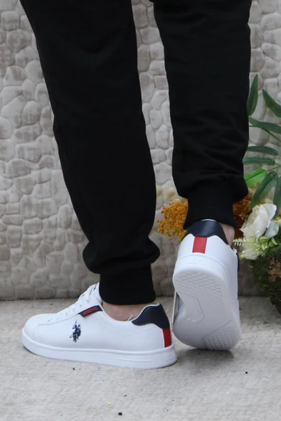 U.S. Polo Assn. Costa Beyaz Lacivert Orijinal Ürün Sneaker Erkek Ayakkabı - 4