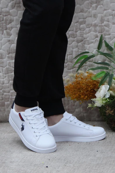 U.S. Polo Assn. Costa Beyaz Lacivert Orijinal Ürün Sneaker Erkek Ayakkabı
