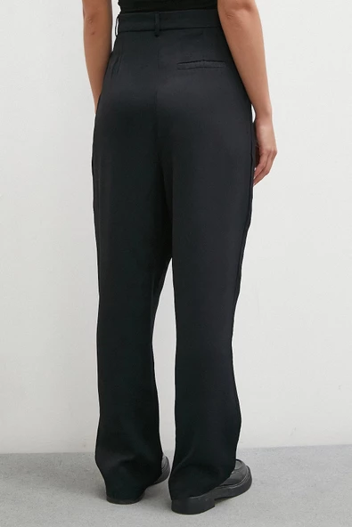 Kemer Detaylı Klasik Pantolon Siyah - Resim 6
