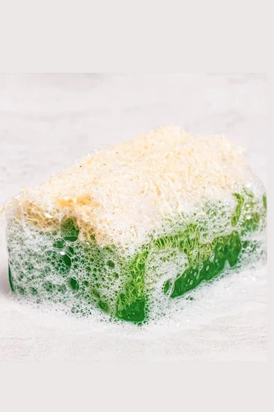 Sabun Saklama Çantalı Kabak Lifli Aloe Vera Sabunu - 5