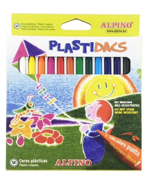 Alpino Plastidacs 12 Renk Mum Boya Kalemi