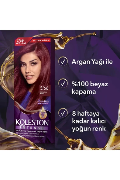 Koleston Intense Saç Boyası 5/66 Patlıcan Moru - Salon Kalitesi - 5