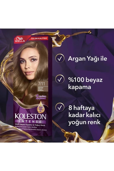 Koleston Intense Saç Boyası 7/11 Ekstra Küllü Kumral - Salon Kalitesi - 6