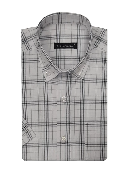 Atilla Özer Kısa Kol Klasik Erkek Gömlek-6604