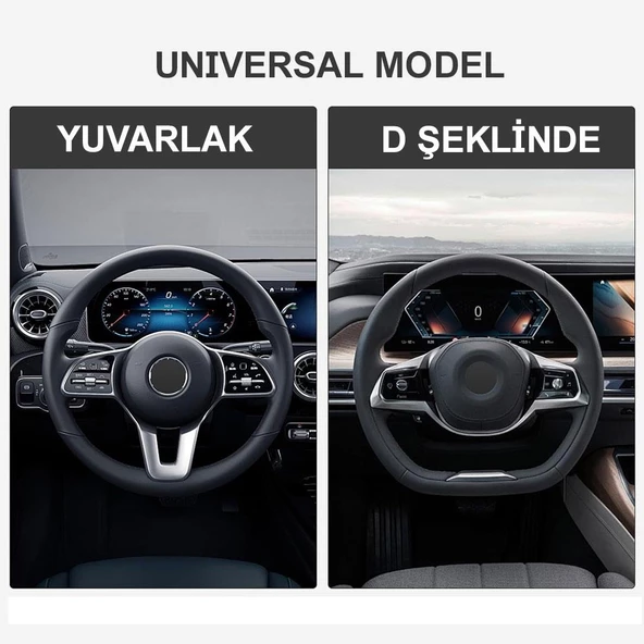 Michelin Mc1003naz Premium Suni Deri Direksiyon Kılıfı Mavi - 7