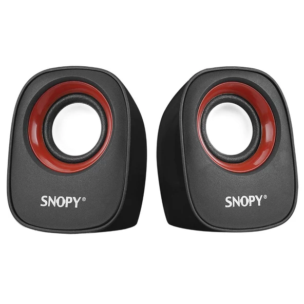 Snopy SN-120 2.0 Siyah/Kırmızı USB Speaker