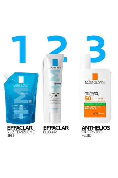 La Roche Posay Effaclar Yağlı Ciltler Için Temizleme Jeli 400ml - Refill - 8