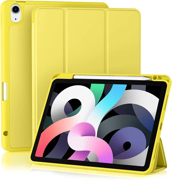 Apple iPad Air 11inç M2/M3 2025-2024 Kılıf Pen Charge Kalem Bölmeli - 9