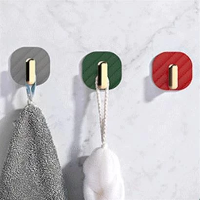 Askı Dolap Kapak Kulpu Gri 2 'li Yapışkanlı Retro Askılık - 12