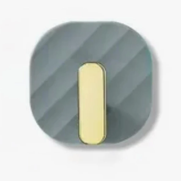 Askı Dolap Kapak Kulpu Gri 2 'li Yapışkanlı Retro Askılık - 2