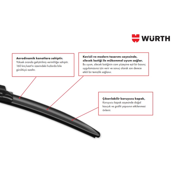 Würth Muz Silecek Takımı Mercedes SLC 2016-2018 ile uyumlu - 2