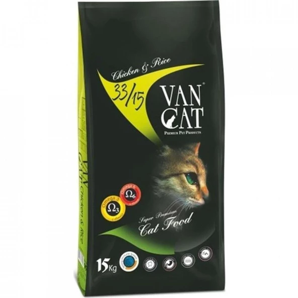 VanCat Tavuklu Pirinçli Yetişkin Kedi Maması 15 kg