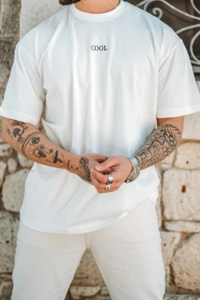 Erkek Cool Nakışlı Regular Bisiklet Yaka T-Shirt - 2