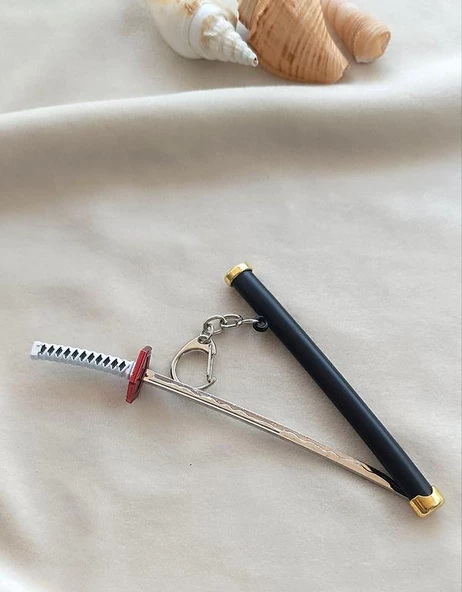 Anahtarlık Anime Demon Slayer Kılıç Katana Anahtarlık Aksesuar Çanta Süsü - 12