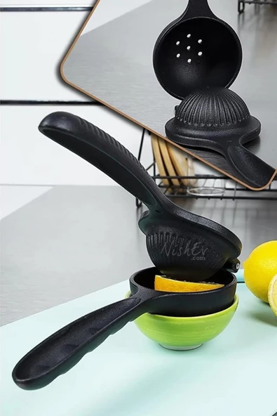 Nishev Demir Döküm Paslanmaz Narenciye Limon Sıkacağı Uzun Ömürlü Portakal Narenciye Sıkıcı 23 cm - 4