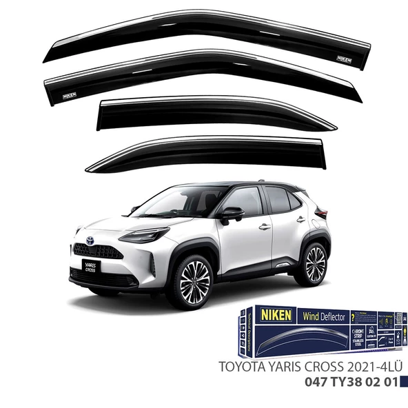 Toyota Yaris Cross Kromlu Cam Rüzgarlığı Niken 2021+sonrası uyumlu ürün görseli