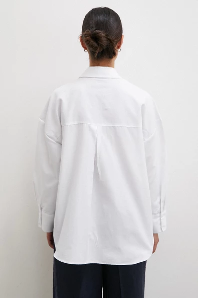 Klasik Gömlek Ekru - Resim 6