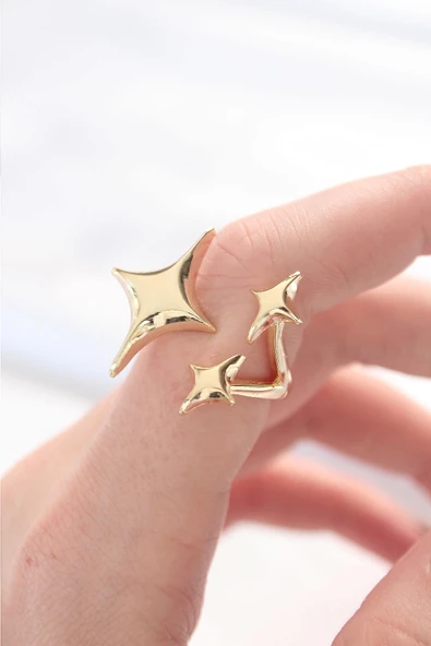 MuI MuI Gold Renk 3lü Kuzey Yıldızı Ayarlanabilir Yüzük