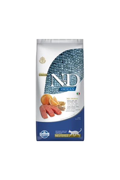 N&D Düşük Tahıllı Somonlu Kısırlaştırılmış Kedi Maması 10 Kg - 2