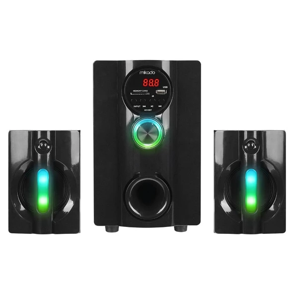 Mikado MD-95BT 2+1 20W Siyah Multimedya FM/BT/SD/USB Speaker Hoparlör - 2