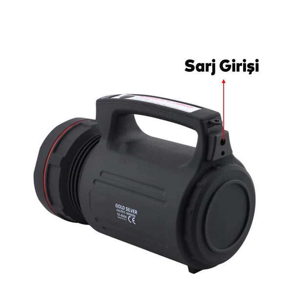 Su Geçirmez El Feneri Sarj Edilebilir Projektör Cree Led El Lambası 15 W 8000 mAh Beyaz Işık 5 km - 5