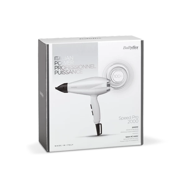 BaByliss 6704WE Speed Pro 2000W Saç Kurutma Makinesi - 6