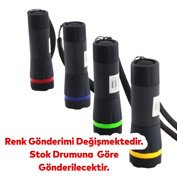 Pil Hediyeli Portatif Pilli Küçük El Feneri Kamp Lambası Işıldak Zoomlu Fener Lambası 1 Adet - 2