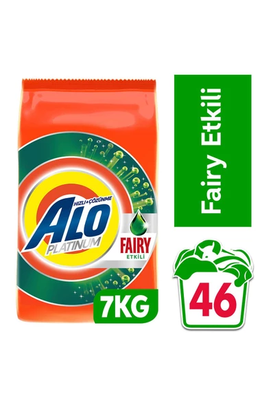 Alo Platinum 7 Kg Fairy Etkili Beyazlar Hızlı Çözülme Toz Deterjan