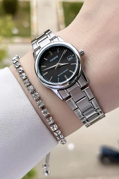 Casio CSISTE21 Kadranı Siyah Kordonu Gümüş Renk Hediye Paketli Kadın Kol Saati ürün görseli 1